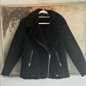 Divided Faux Fur Moto Jacket